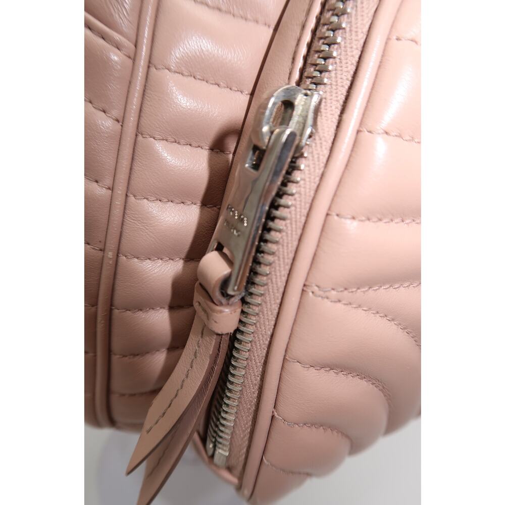 Prada Milano Diagramme Zip-Around Backpack Pink Leather Logo Accent - Picture 9 of 16